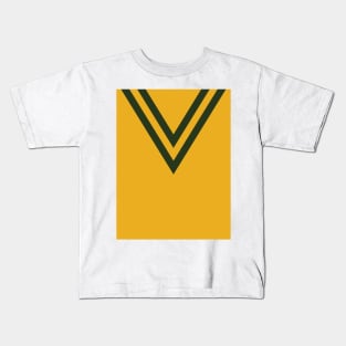 Australia 1957 Home Yellow Green Chevron Rugby League Kids T-Shirt